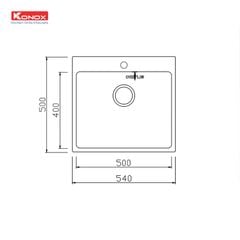 Chậu rửa bát Konox Topmount UNICO 5450