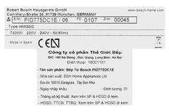 Bếp từ Bosch PID775DC1E 3 vùng nấu âm tủ