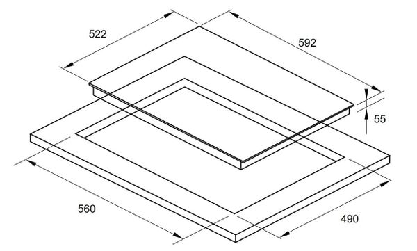 Bếp từ FAGOR 3IF-63AS kích thước