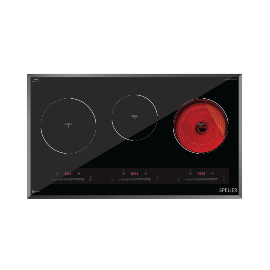 Bếp từ 3 vùng nấu 2 từ 1 hồng ngoại Spelier