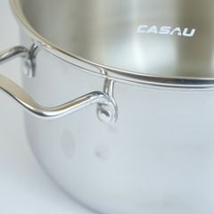 Bộ nồi bếp từ 3 món Casau inox 304 chính hãng