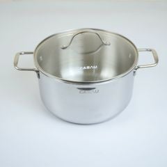Bộ nồi bếp từ 3 món Casau inox 304 chính hãng