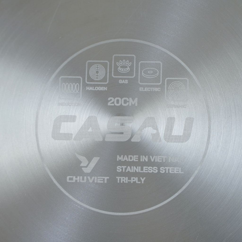 Bộ nồi bếp từ 3 món Casau inox 304 chính hãng