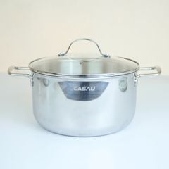 Bộ nồi bếp từ 3 món Casau inox 304 chính hãng