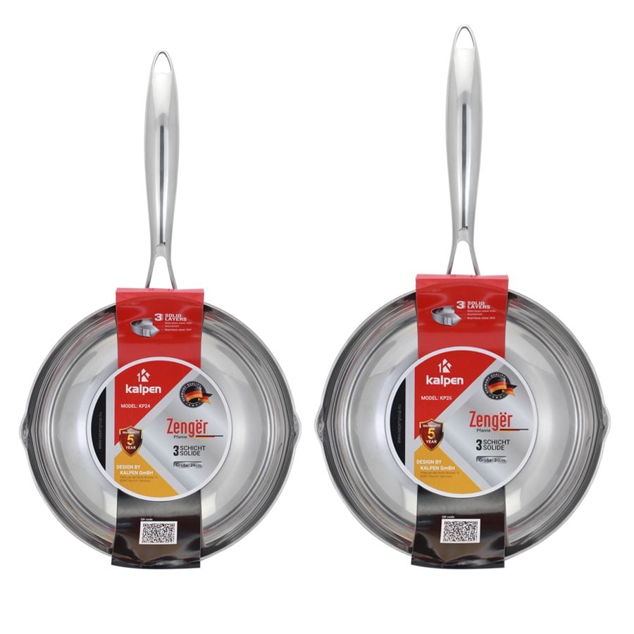 Chảo Inox Kalpen Zenger 3 lớp liền khối - Inox 304