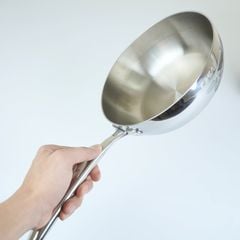 Chảo inox 304 Casau đúc liền khối 3 lớp đáy