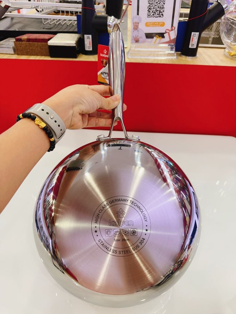 Chảo Inox Kalpen Zenger 3 lớp liền khối - Inox 304