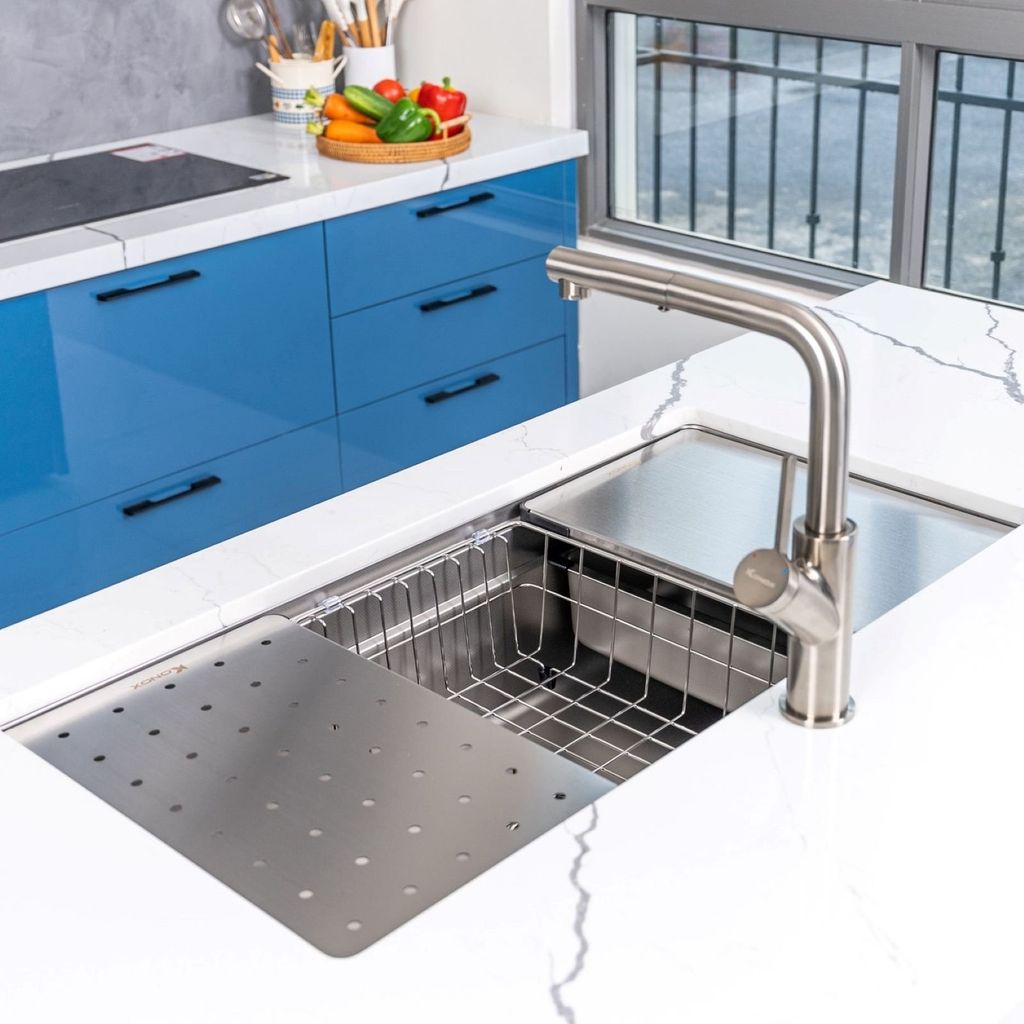 Chậu rửa bát Konox Workstation-Undermount Sink KN7644SU Dekor