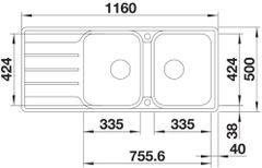 Chậu rửa bát BLANCO LEMIS 8 S-IF Chrome