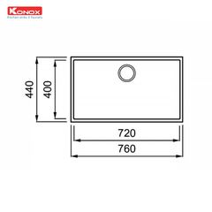 Chậu rửa bát Konox Granite Veloci 760S