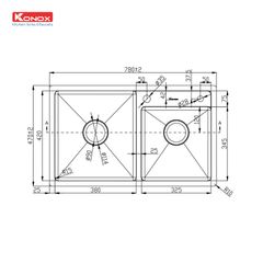 Chậu rửa bát Konox Overmount Sink KN7847DO