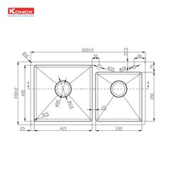 Chậu rửa bát Konox Overmount Sink KN8245DO