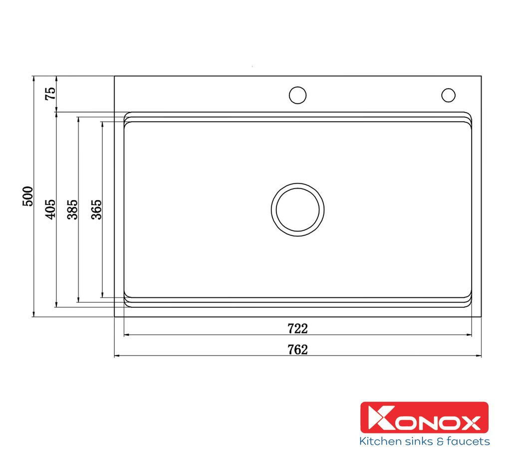 Chậu rửa bát Konox Workstation-Topmount Sink KN7650TS