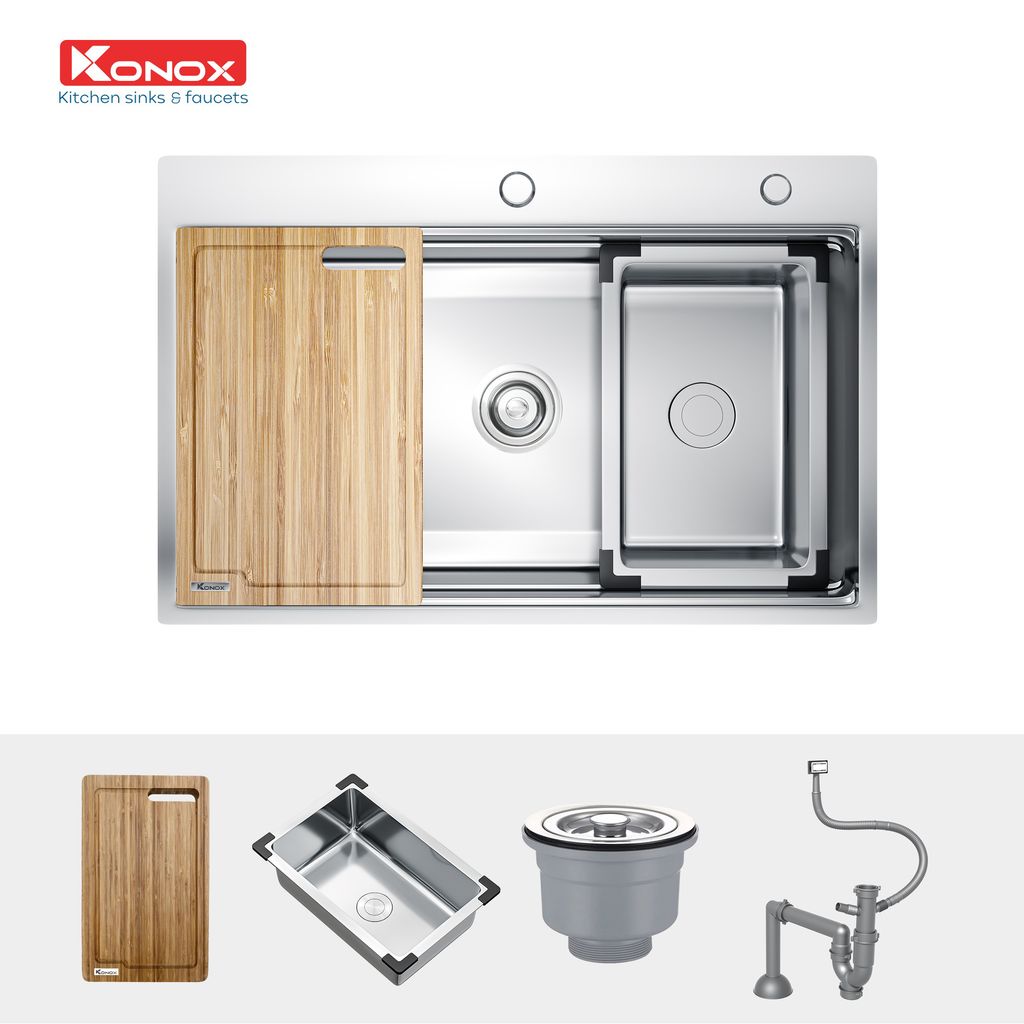 Chậu rửa bát Konox Workstation-Topmount Sink KN7650TS