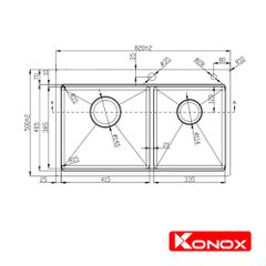 Chậu rửa bát Konox Workstation-Topmount Sink KN8250TD