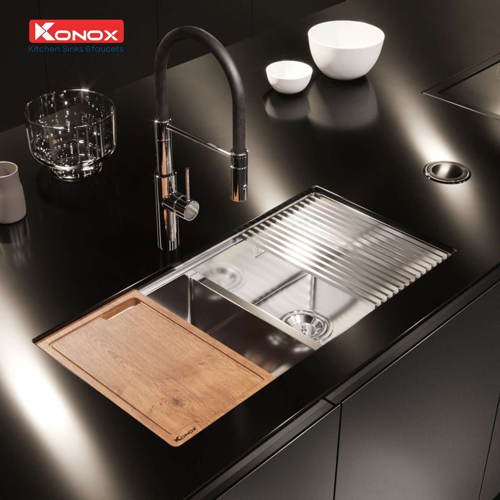Chậu rửa bát Konox Workstation-Undermount Sink KN8745DUB