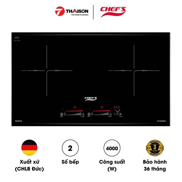 bếp từ inverter hãng nào tốt - Bếp từ đôi Chefs EH-DIH888V