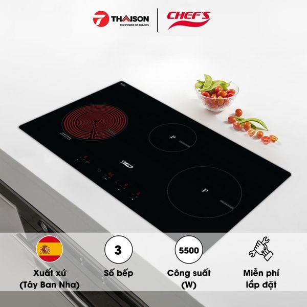 Bếp điện từ Chefs EH-MIX544P 3 vùng nấu