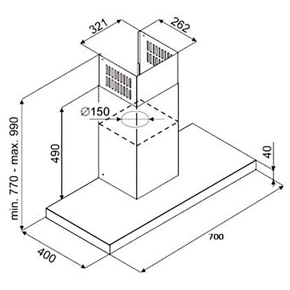 Máy Hút Mùi Fagor chữ T 3CFS-7031X