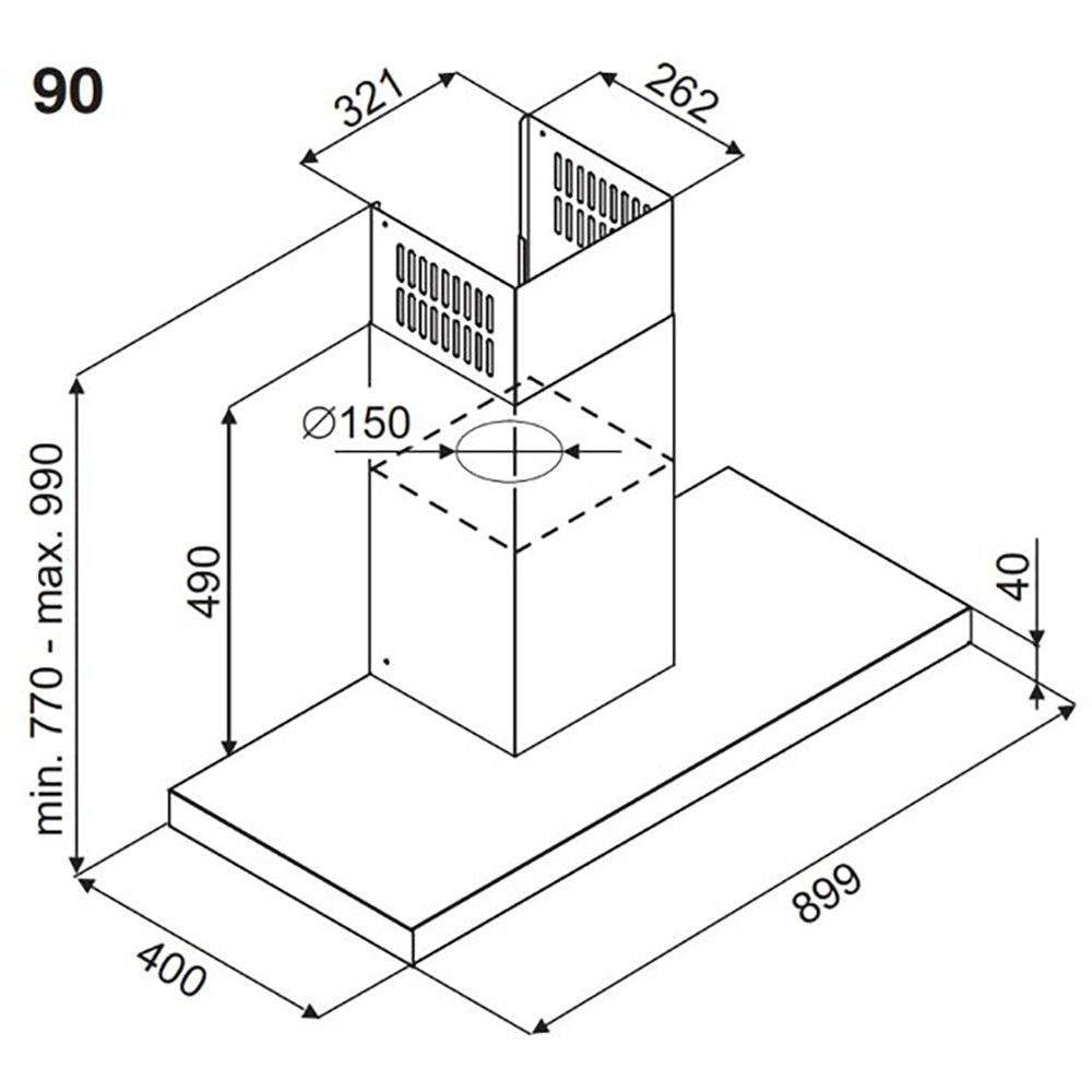 Máy Hút Mùi Fagor chữ T 3CFS-9031X