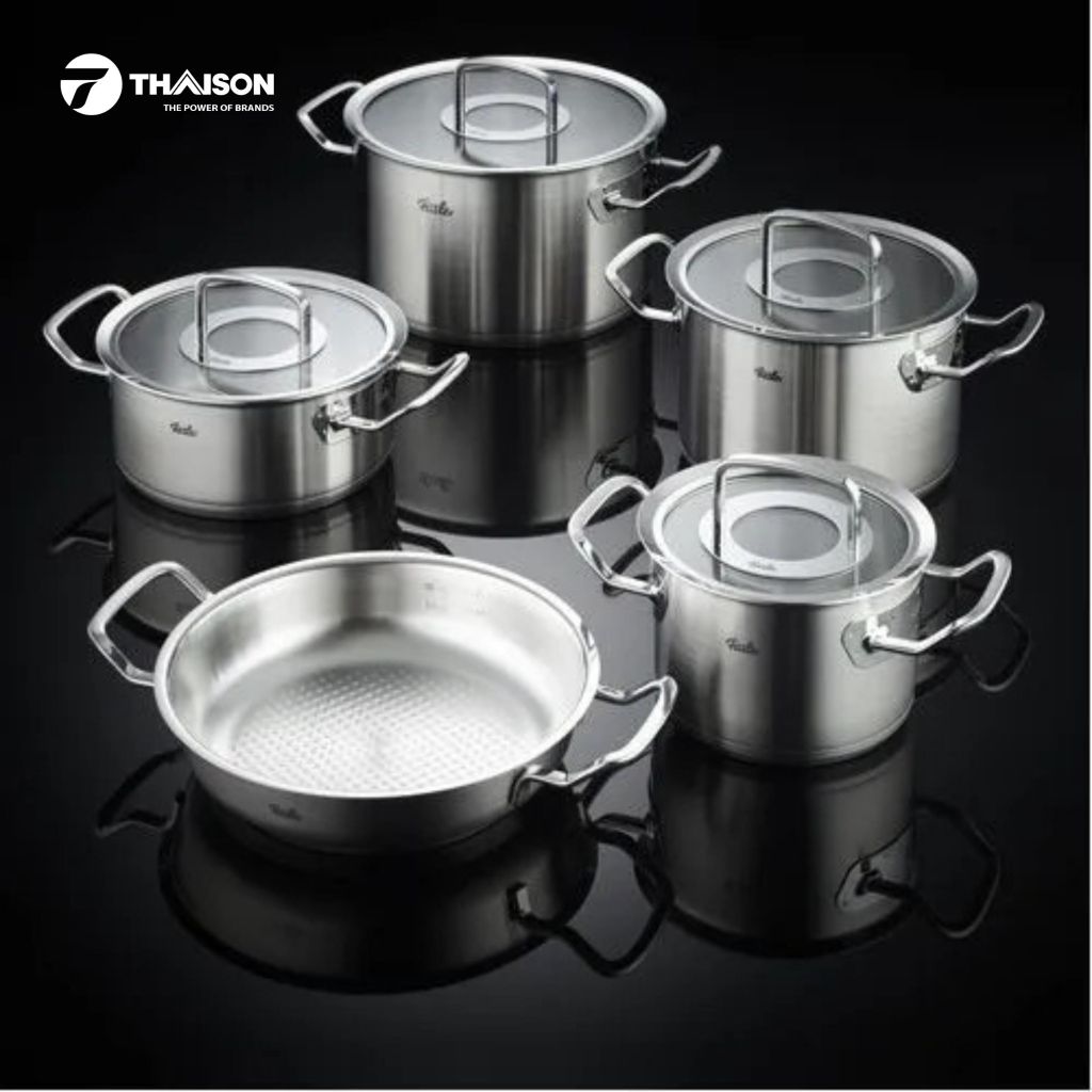 BỘ NỒI FISSLER PROFI COLLECTION set 5 có quai nắp kính