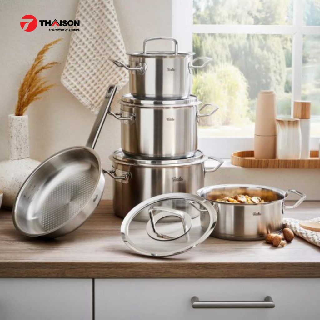 Bộ nồi Fissler Original-Profi Collection 5 món Nắp Vung Kính (4 nồi + 1 chảo)