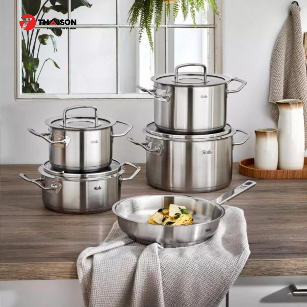 Bộ nồi Fissler Original-Profi Collection 5 món Nắp Vung Kính (4 nồi + 1 chảo)