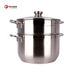 Bộ nồi xửng hấp inox 430 Fivestar nắp kính 24cm 02 pcs