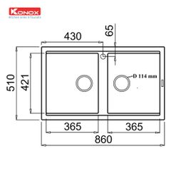 Chậu rửa bát Konox Granite Phoenix Smart 860