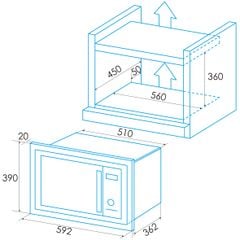 Lò Vi Sóng Edesa EMW-2320-IG X