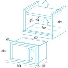 Lò Vi Sóng Edesa EMW-2530-IG WH