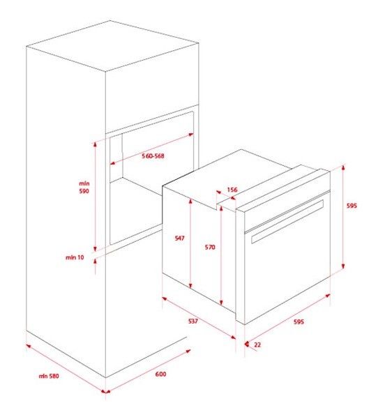 Lò nướng Teka HBB 735 kích thước