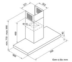 Máy Hút Mùi Fagor 3CFS-7032X