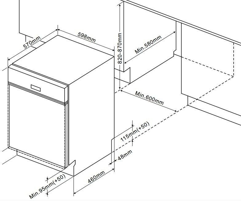 Máy rửa bát Fagor 3LVF-63SSSI bán âm 15 bộ