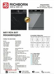 Máy rửa bát Richborn RDG6080SQB/G 16 bộ