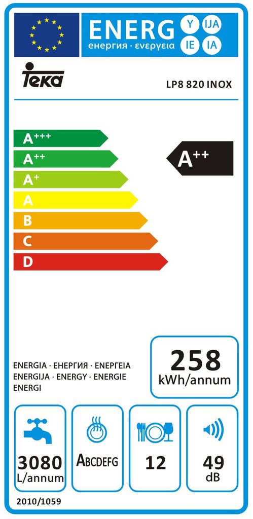 Máy rửa bát Teka LP8 820 độc lập 12 bộ