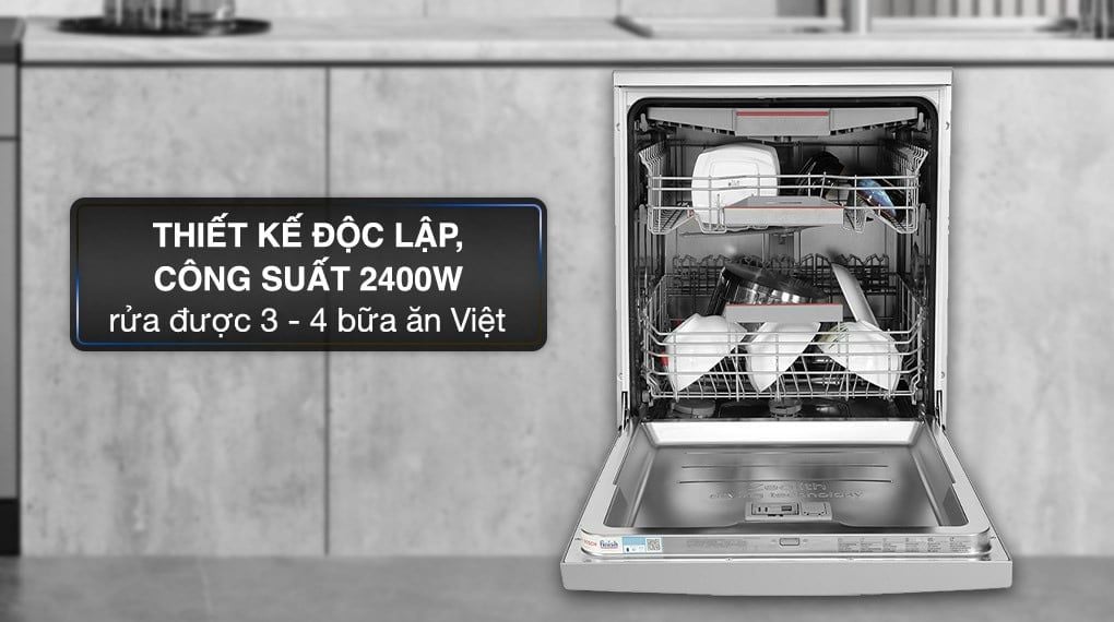 Máy rửa bát Bosch SMS6ZCI49E Series 6 đèn LED nội thất