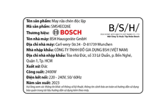 Máy rửa bát Bosch SMS4ECI26E Series 4