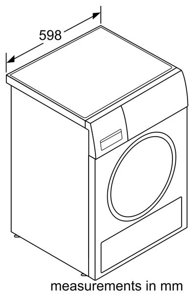 Máy sấy quần áo Bosch WTW85400SG kích thước