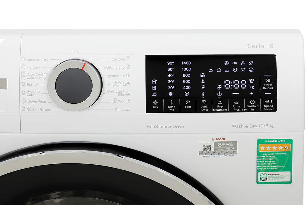 Máy giặt sấy Bosch WNA254U0SG 10kg giặt, 6kg sấy