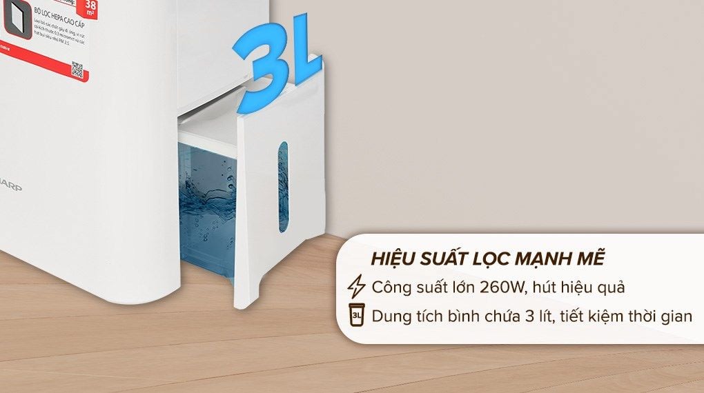 Máy hút ẩm Sharp DW-E16FA-W 16 lít
