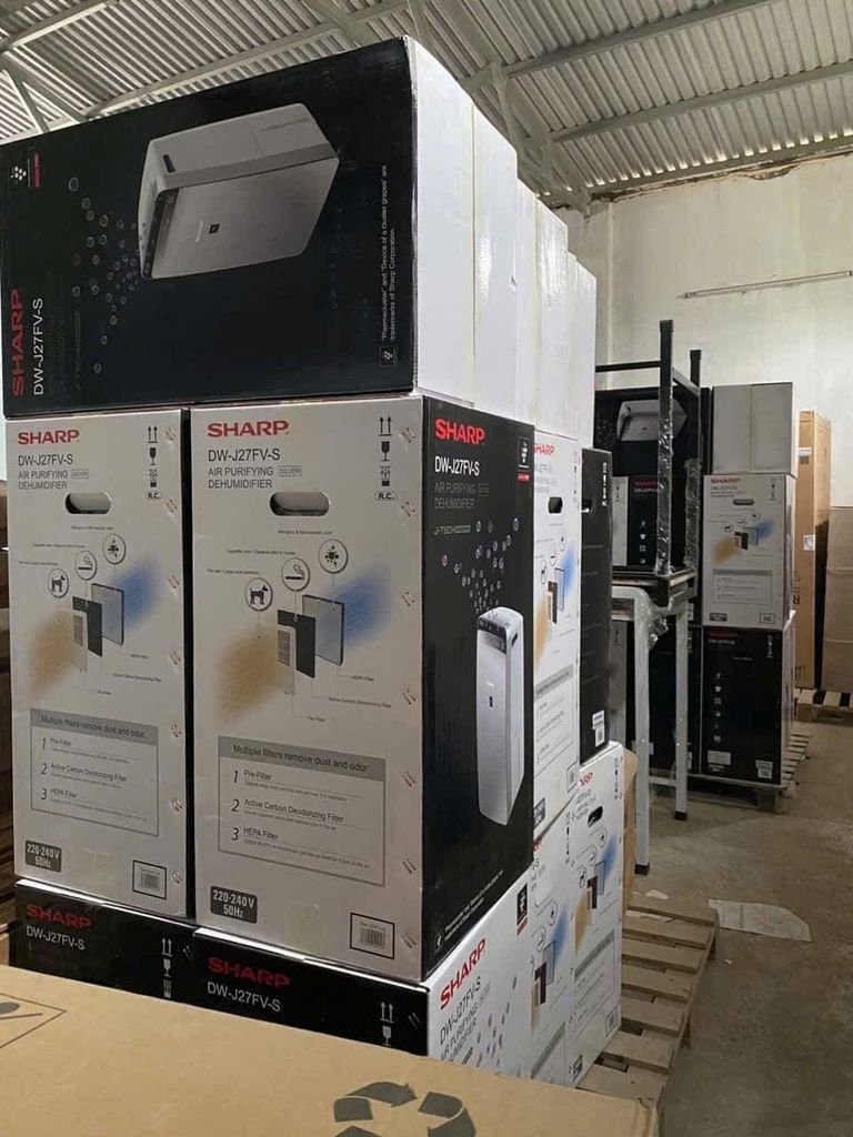 Máy hút ẩm Sharp DW-J27FV-S kèm lọc không khí