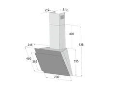 Máy hút mùi Dann DS700 Titanium