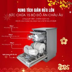 Máy rửa bát Beko BDFN36530XC rửa siêu sạch, sấy siêu khô