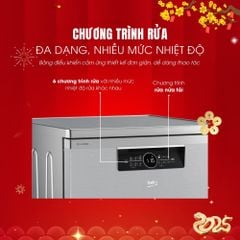Máy rửa bát Beko BDFN36530XC rửa siêu sạch, sấy siêu khô