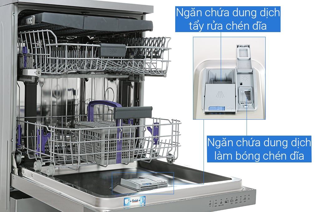 Máy rửa bát Beko DFN28424X 13 bộ độc lập