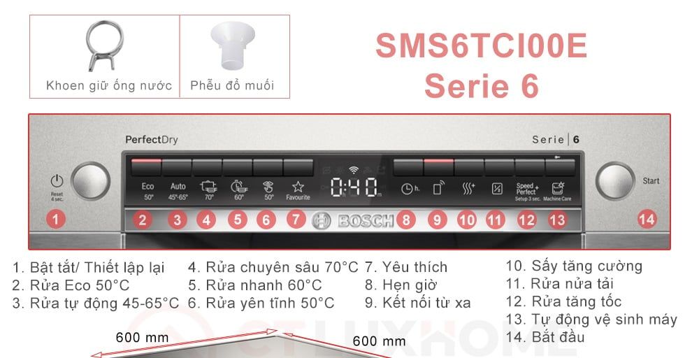 Máy rửa bát Bosch SMS6TCI00E