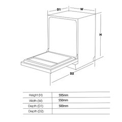 Máy rửa bát Chef's EH-DW408DB loại để bàn 10 bộ