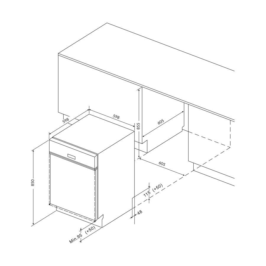 Máy rửa bát Eurosun SMS80EU15E