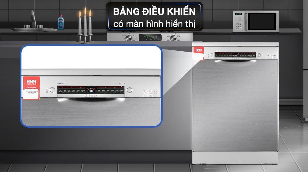 Máy rửa bát Bosch SMS4IVI01P Series 4 độc lập